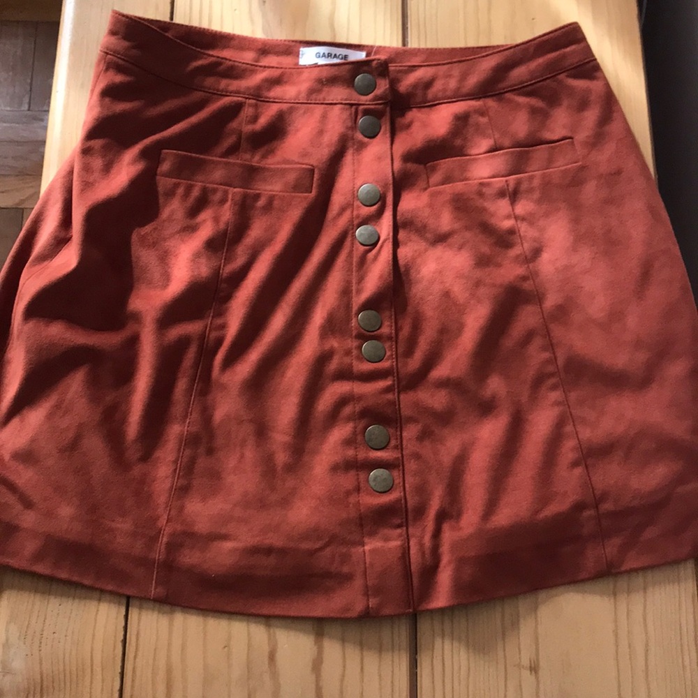 Snap Button A-Line Mini Skirt